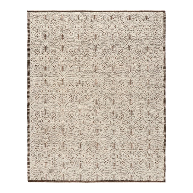 Rug & Kilim’s Moroccan Style Rug in Beige-Brown with Geometric Patterns - 6x9 For Sale