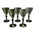 Vintage Etched Cordial Glasses – Set of 5 | Elegant Stemware With Floral Etched Design For Sale