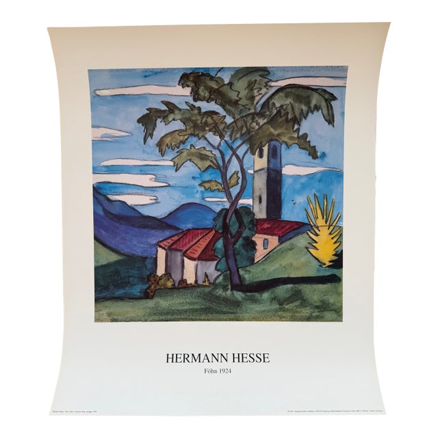 Herman Hesse (1877–1962), Föhn, 1924, Copyright Heiner Hesse Reproduction, Arcegno 1993, Printed in Germany For Sale