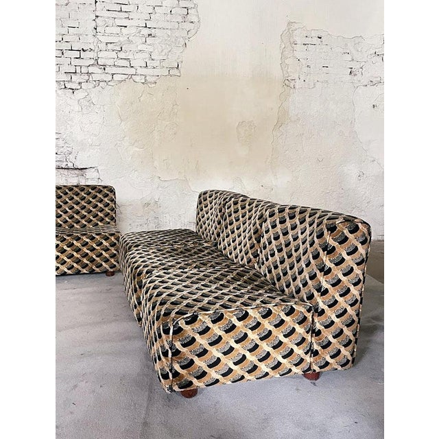Textile Mid-Century Italian Modular Lounge Chair in the style of Tito Agnoli, 1960s For Sale - Image 7 of 11