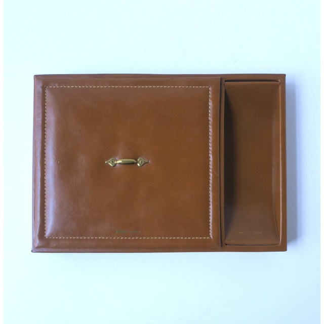 Mid-Century Modern Leather Jewelry Box, Midcentury For Sale - Image 3 of 12