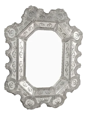 Venetian Mirror Murano Glass "Mazzorbo" by Fratelli Tosi