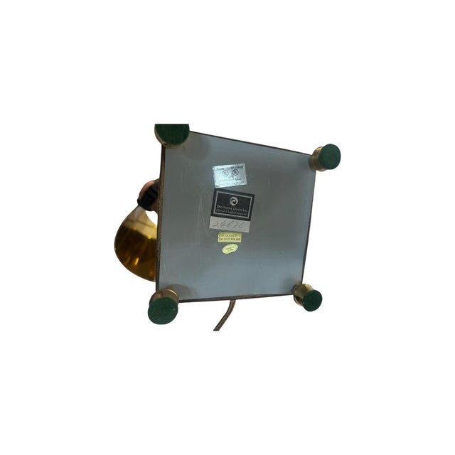 Vintage Decorative Crafts Brass Empire Table Lamp With Brass Shade. For Sale - Image 13 of 14