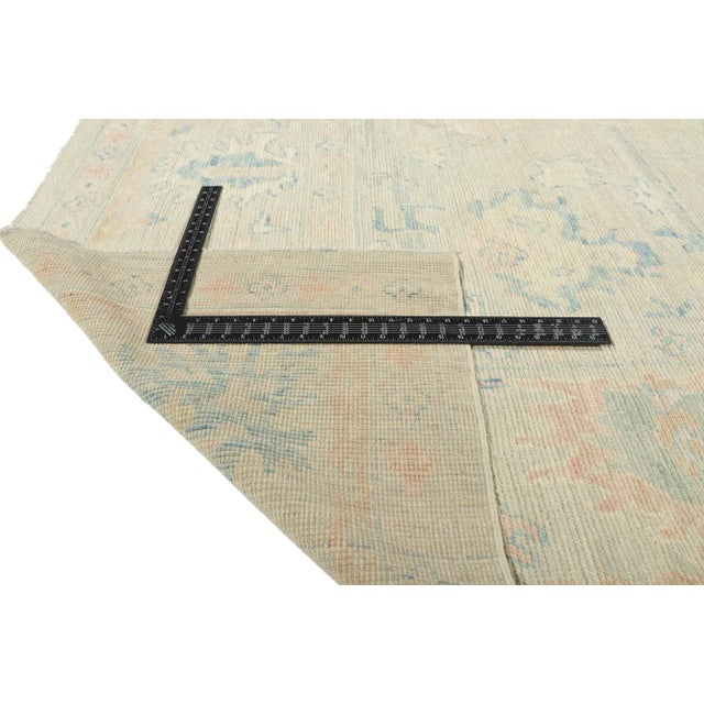 2010s Vintage Pastel Oushak Rug, 08'10 X 11'11 For Sale - Image 5 of 9