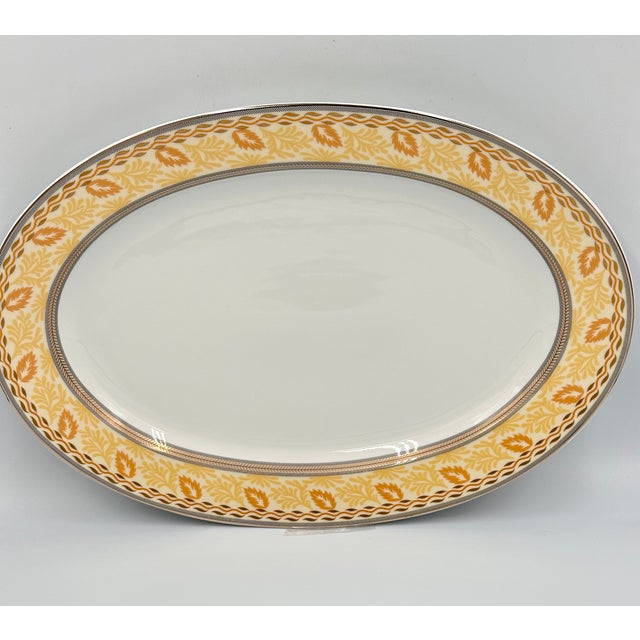 1980s 1980s 14" Oval Tray Serving Platter Thun Val St. Lambert Fine China For Sale - Image 5 of 8