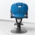 Set of Blue Eco-Leather Barber Chairs, 1980s For Sale - Image 3 of 13