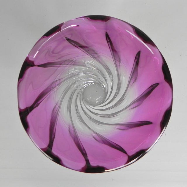 Purple Torsade Vase from Val Saint Lambert, 1950s For Sale - Image 8 of 13