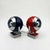 A matching pair of vintage space age eyeball wall lamps from the 1970s, distinguished by their contrasting red and dark...