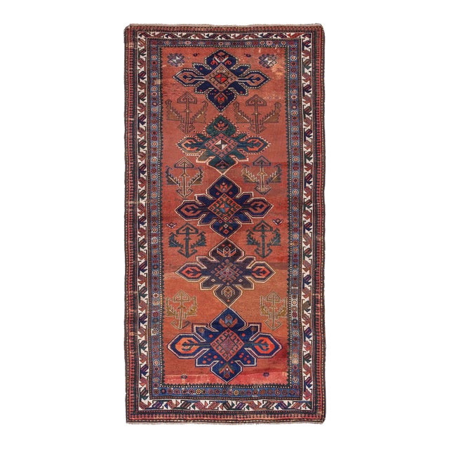 Decorative Antique Caucasian Wool Rug For Sale