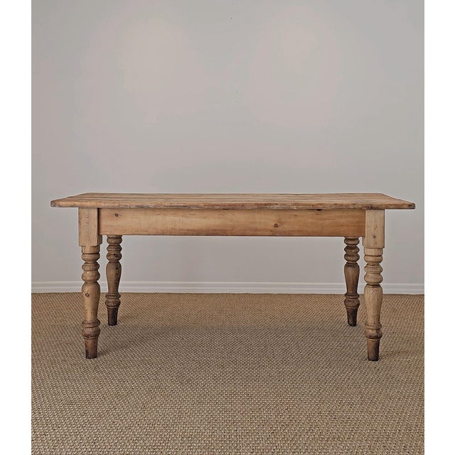 Farmhouse Antique English Pine Farmhouse Dining Table - Circa 1870 For Sale - Image 3 of 10