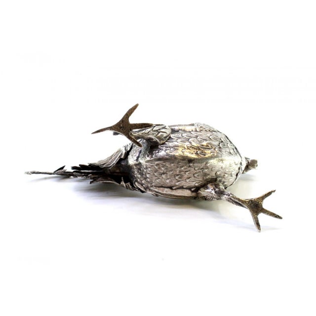 Silver Rooster with Reliefs and Applications For Sale - Image 4 of 9