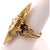 14 Karat Yellow Gold and Three Diamond Freeform Ring For Sale - Image 10 of 12