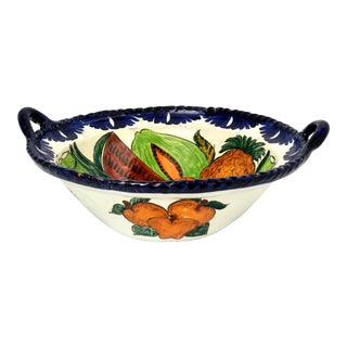 Large Italian Faience Centerpiece Bowl For Sale