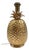 Golden Ceramic Pineapple Table Lamp, 1970s For Sale