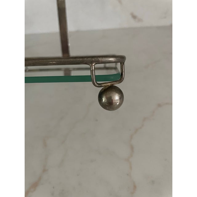 Mid 20th Century Art Deco Glass and Chrome Pastries Server For Sale - Image 5 of 7