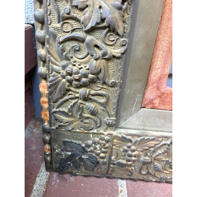 Victorian Antique Victorian Eastlake Picture Frame With Velvet Liner – Grape & Vine Motif – 30.5” X 34.5” For Sale - Image 3 of 12