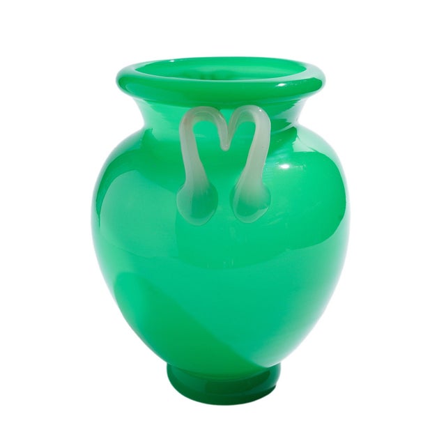 American Large Jade Glass Amphora by Steuben, C. 1920 For Sale - Image 3 of 11