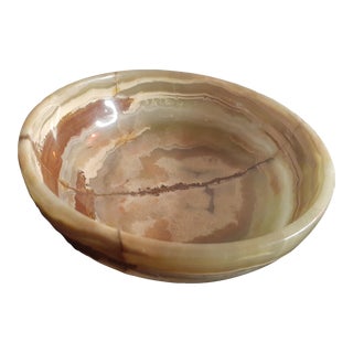 1970s Variegated Onyx Decorative Bowl For Sale