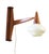 Mid-Century Wooden and Opaline Glass Wall Light, Czechoslovakia, 1960s For Sale - Image 11 of 11