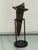 Abstract Sculptural Metal Vase + Stand, Vintage For Sale - Image 3 of 12