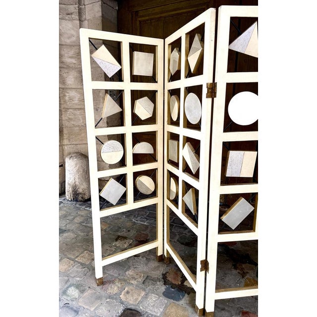 Vintage Geometric Screen, 1970s For Sale - Image 3 of 11