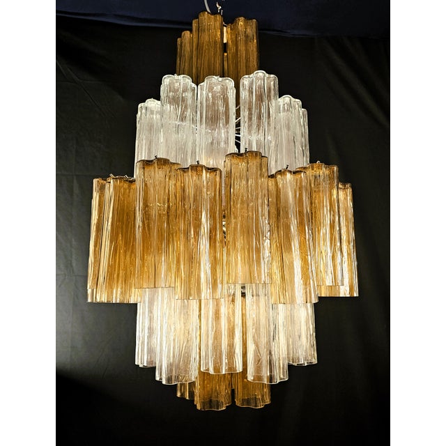 Vintage Pear-Shaped Murano Glass Chandelier in the style of Barovier, Italy, 2004 For Sale - Image 6 of 14