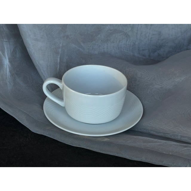 Serve your morning coffee in this Pan Am first class white wave coffee cup and saucer. Designed and made in Bavaria by...