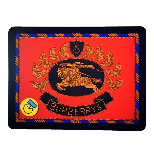 1990s Burberrys Burberry Crest Set of 6 Placemats Place Mats Vintage Deadstock New Old Stock For Sale - Image 9 of 18