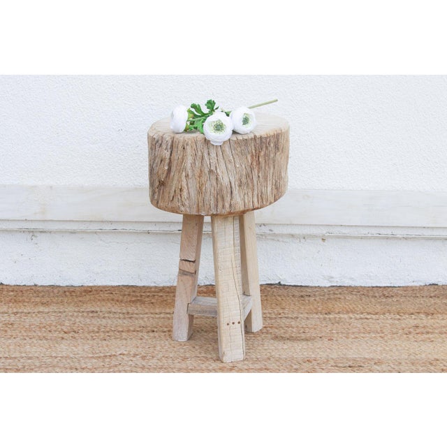 This rustic end table is unapologetically raw and incredibly robust. The Primitive Wood Stool is reconstructed from heavy...