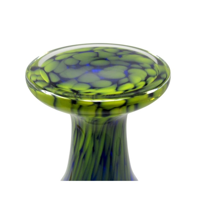 Cobalt and Yellow Glass Vase by Justyna Krosno For Sale - Image 9 of 9