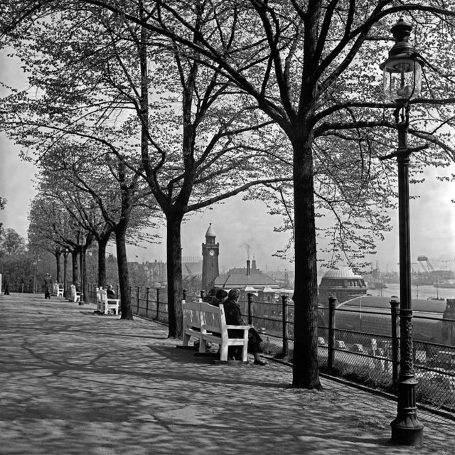 1930s Promenade St. Pauli Landing Bridges Hamburg Viewer, Germany 1938, Printed 2021 For Sale - Image 5 of 5