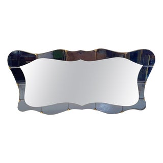 Large Mid-Century Modern Butterfly Wall Mirror, Italy, 1950s For Sale