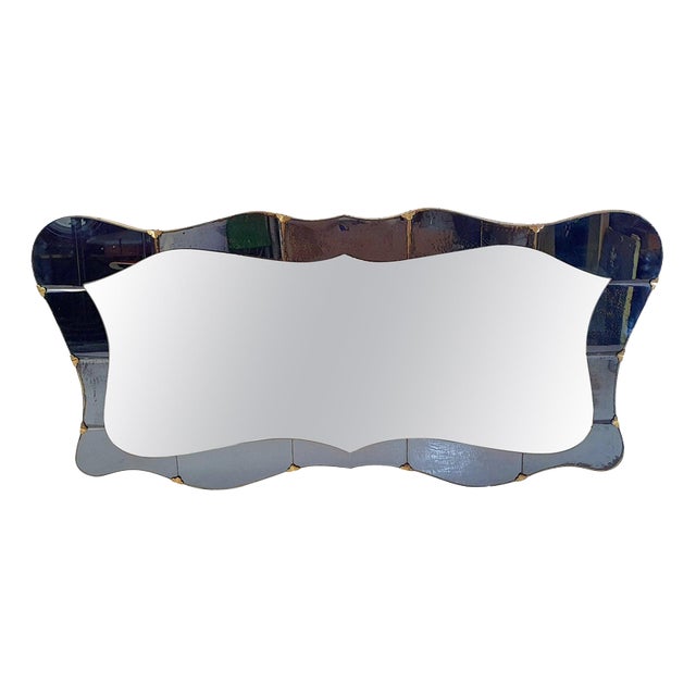 Large Mid-Century Modern Butterfly Wall Mirror, Italy, 1950s For Sale