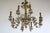 Breathtaking & exceptional! This French Art Nouveau chandelier made out of solid brass & hammered brass done fully by...