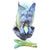 Majolica iris vase Massier unsigned of the end of 19th century. Art Nouveau period. Height / 9 inches.