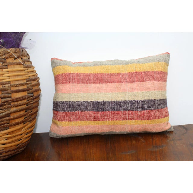 1960s Turkish Kilim Decorative Pillow Cover - 12.5"x18.5" For Sale - Image 5 of 8