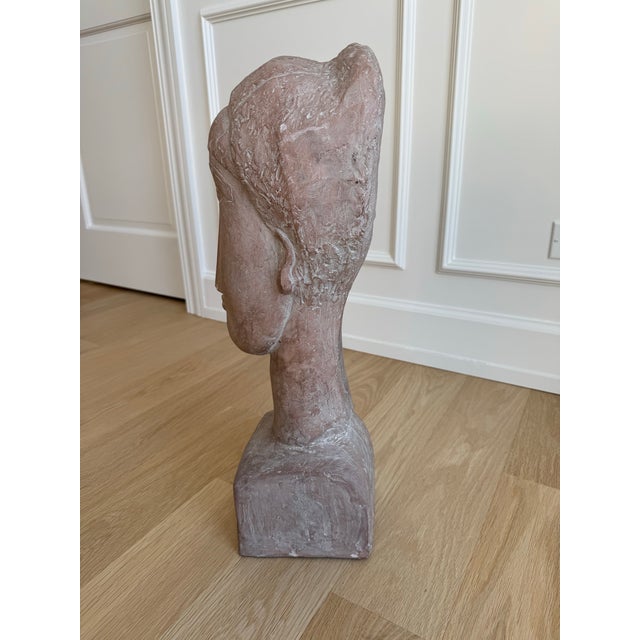 Mid-Century Modern Rare Modigliani’s Tête De Femme by Austin Productions 1961 Sculptural Bust For Sale - Image 3 of 10