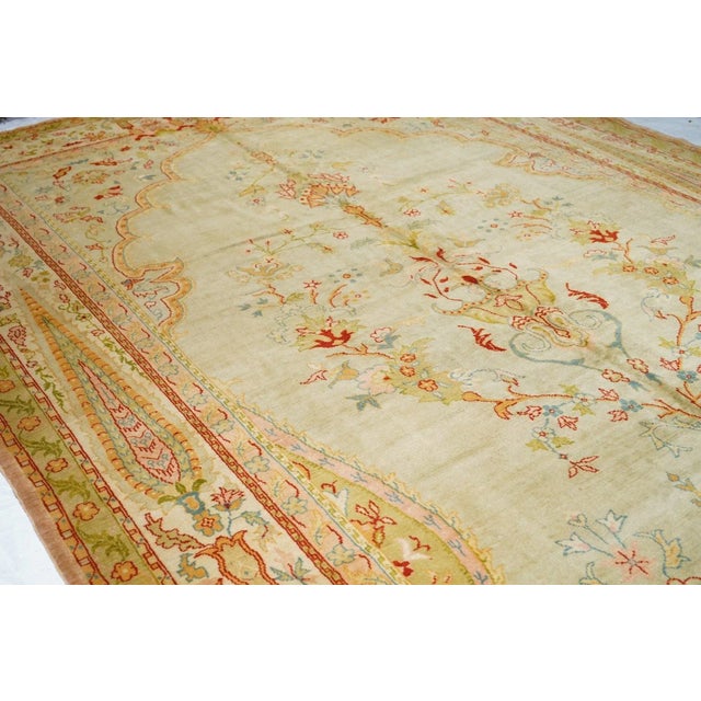 Textile Late 18th Century Antique Oushak Rug 9'5'' x 14'5'' For Sale - Image 7 of 10
