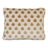 Image of Schumacher Coronation Velvet 16" Pillow in Camel For Sale