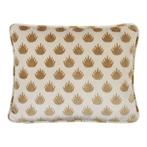 Schumacher Coronation Velvet 16" Pillow in Camel
