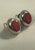 Mexican 1990s Mexico Red Jasper Cabochon Sterling Earrings, A Pair For Sale - Image 3 of 7