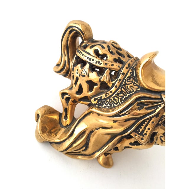 Vintage Mid-Century Gold Ceramic Signed Horse For Sale In Portland, ME - Image 6 of 13