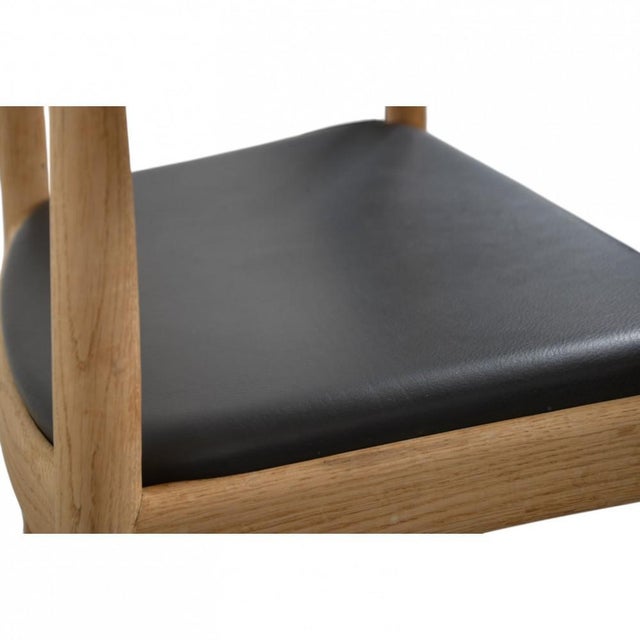 JH503 The Chair in Oak and Black Leather by Hans Wegner, 1960s For Sale - Image 11 of 18