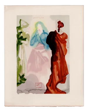 Salvador Dali, Prayer of Saint Bernard to the Virgin, 1964, Original Woodcut