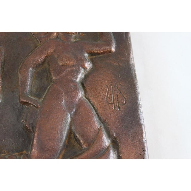 Bronze Wall Plaque by Ulla Fogelklou Skogh for Ystad-Metall, 1930s, in Flawless conditions. Designed 1920 to 1949 This...