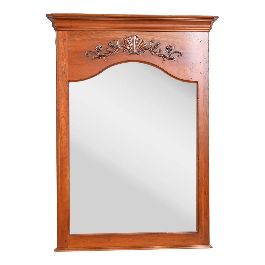 Ethan Allen French Provincial Carved Cherry Wood Beveled Wall