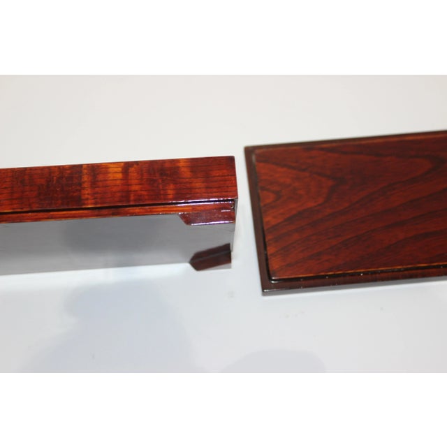 Mid-Century Modern Asian Style Wood Box For Sale In West Palm - Image 6 of 8
