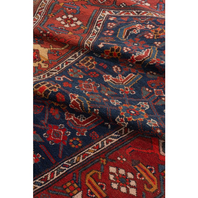 Antique Circa 1920 Red Malayer Hand Knotted Runner 3ft 2in X 19ft 11in For Sale - Image 4 of 16