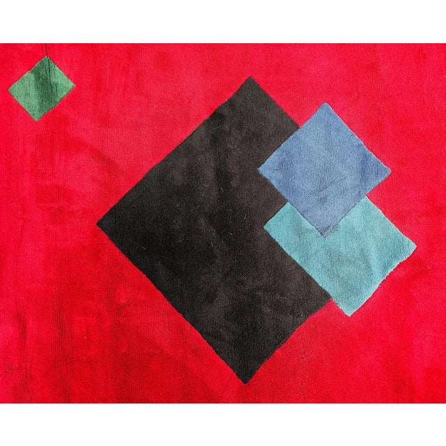 Plastic Vintage Italian Rug, 1990s For Sale - Image 7 of 11