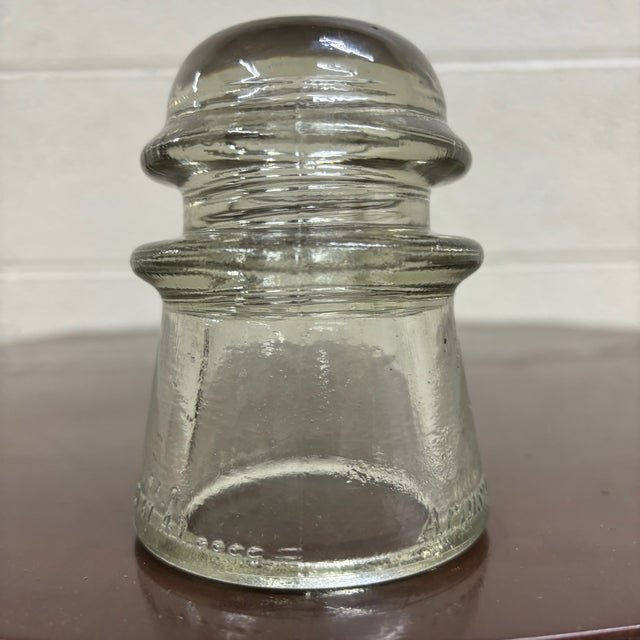 Antique Armstrong No 2 Clear Glass Insulator For Sale - Image 4 of 8